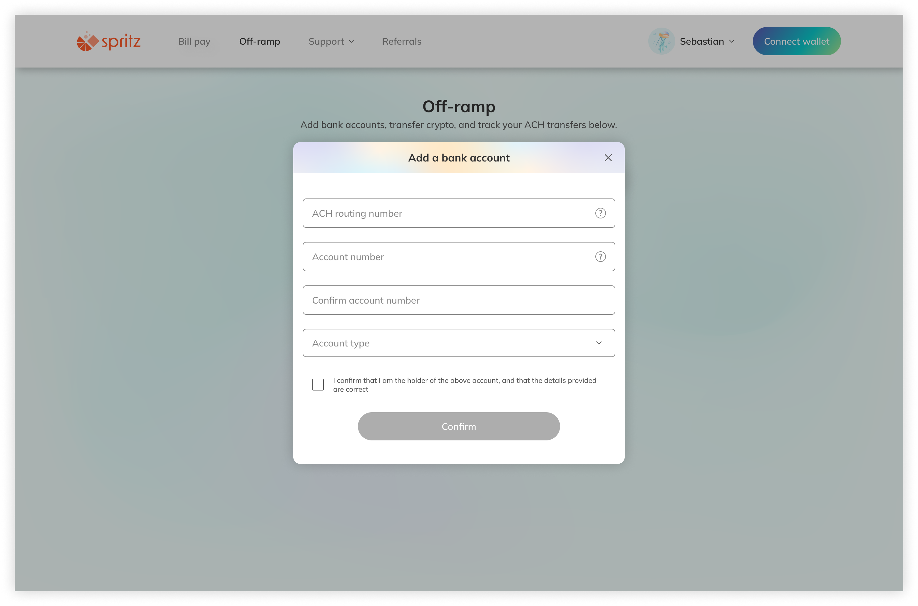 Announcing Spritz Offramp Crypto to USD bank transfers made easy
